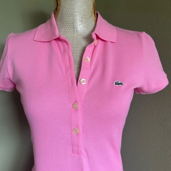 Lacoste Pink Polo Top/Skirt Outfit Tennis Golf Athletic - Picture 5 of 11